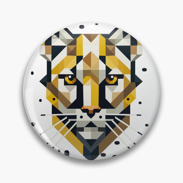 Item preview, Geometric elegance – big cat in abstract form designed and sold by Kisho.