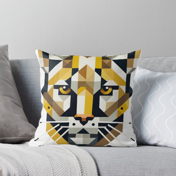 Item preview, Geometric elegance – big cat in abstract form designed and sold by Kisho.