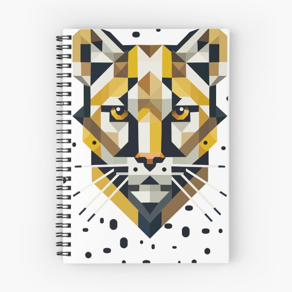 Item preview, Geometric elegance – big cat in abstract form designed and sold by Kisho.