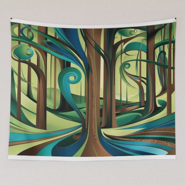 Item preview, Abstract Fantasy Forest designed and sold by Forest Aura Vibes.