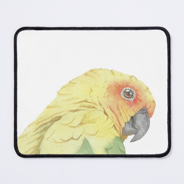 Item preview, Sun conure parakeet parrot watercolor portrait designed and sold by L'Atelier Oranjade.