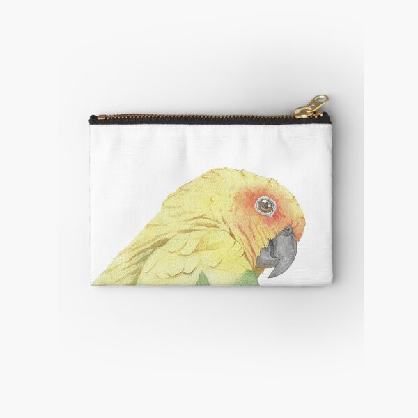 Item preview, Sun conure parakeet parrot watercolor portrait designed and sold by L'Atelier Oranjade.
