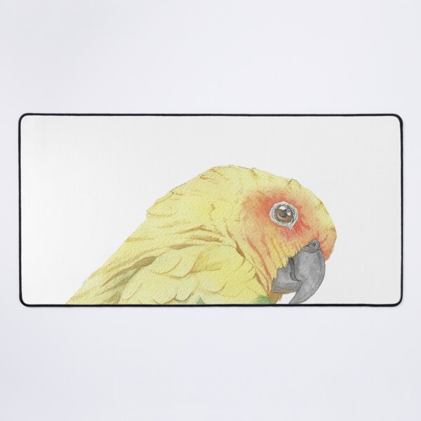 Item preview, Sun conure parakeet parrot watercolor portrait designed and sold by L'Atelier Oranjade.