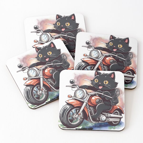 Item preview, Biker Black Cat: Ride Fast, Live Free. designed and sold by ChenEngEng.
