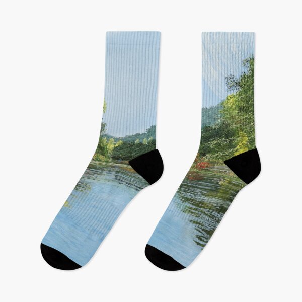 Item preview, Open view - of a lake with curtain designed and sold by art paintings.