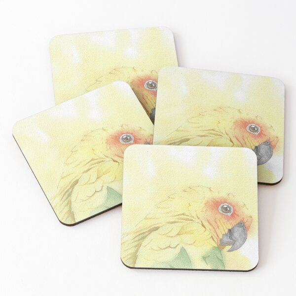 Item preview, Copy of Sun conure parakeet parrot watercolor portrait designed and sold by L'Atelier Oranjade.