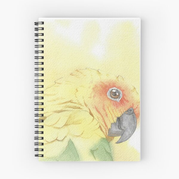 Item preview, Copy of Sun conure parakeet parrot watercolor portrait designed and sold by L'Atelier Oranjade.