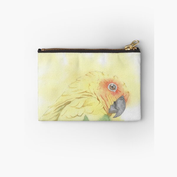 Item preview, Copy of Sun conure parakeet parrot watercolor portrait designed and sold by L'Atelier Oranjade.