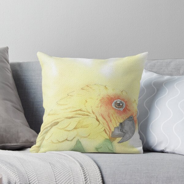 Item preview, Copy of Sun conure parakeet parrot watercolor portrait designed and sold by L'Atelier Oranjade.