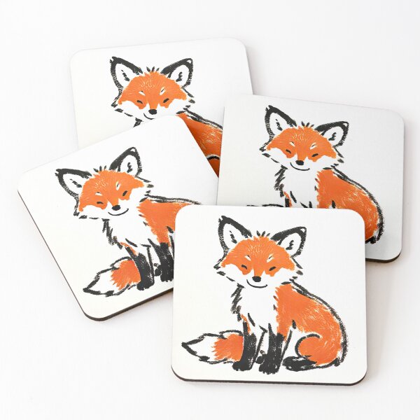 Item preview, Cute Little Fox Ink Sketch designed and sold by SunkenCost.
