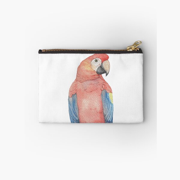 Item preview, parrot macaw macao ara bird watercolor portrait designed and sold by L'Atelier Oranjade.