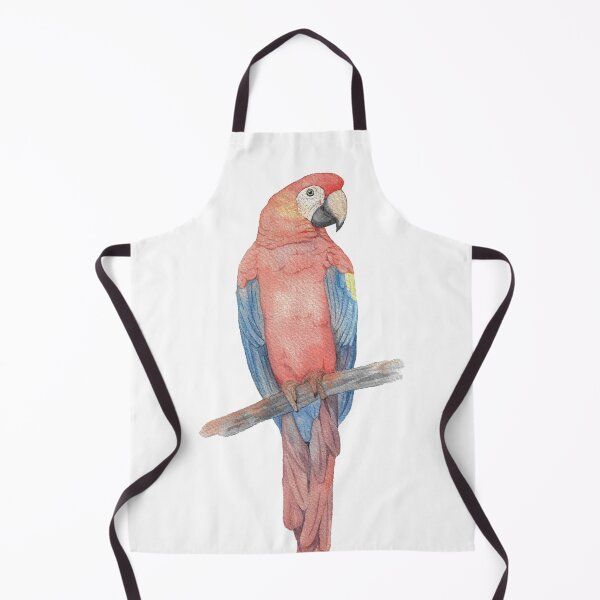 Item preview, parrot macaw macao ara bird watercolor portrait designed and sold by L'Atelier Oranjade.