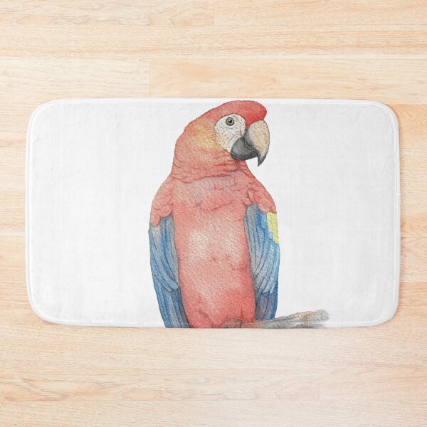 Item preview, parrot macaw macao ara bird watercolor portrait designed and sold by L'Atelier Oranjade.
