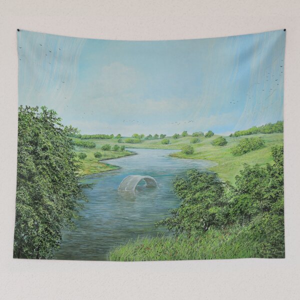 Item preview, Round Bridge - Bridge in the River designed and sold by art paintings.
