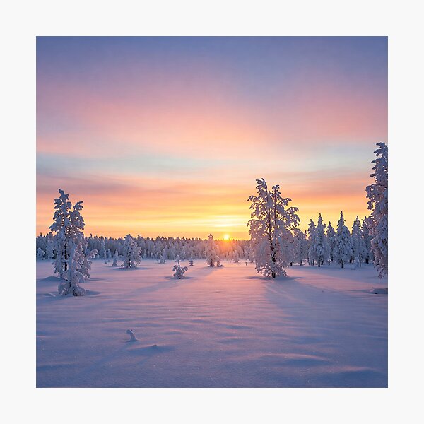 Item preview, Snowy sunset designed and sold by DividY.