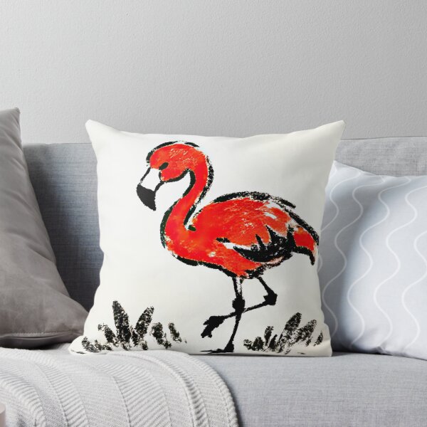 Item preview, Cute Art Simplified Anime Style Flamingo Ink Sketch designed and sold by SunkenCost.