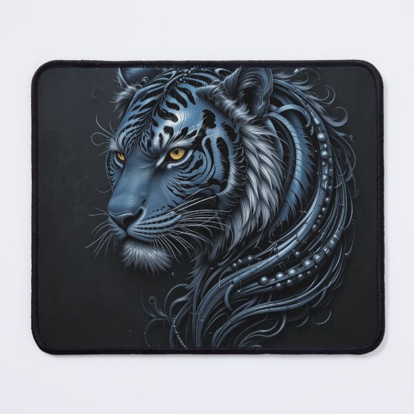 Artikelvorschau, Majestätischer Tribal Tiger in dunkler Eleganz entworfen und verkauft von semenol.