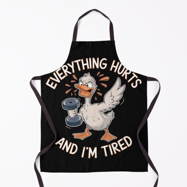 Item preview, Duck with dumbbells struggling designed and sold by Mindful56.