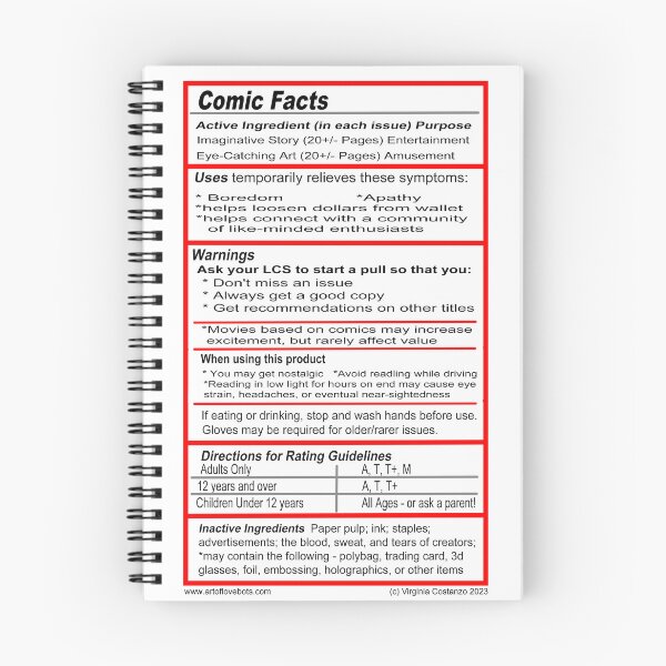 Item preview, Comic Facts designed and sold by ArtOfLoveBots.