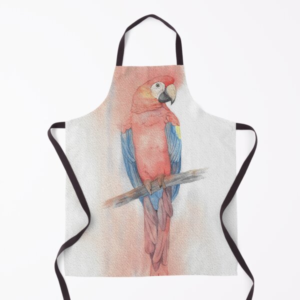 Item preview, macaw macao parrot ara bird watercolor portrait designed and sold by L'Atelier Oranjade.