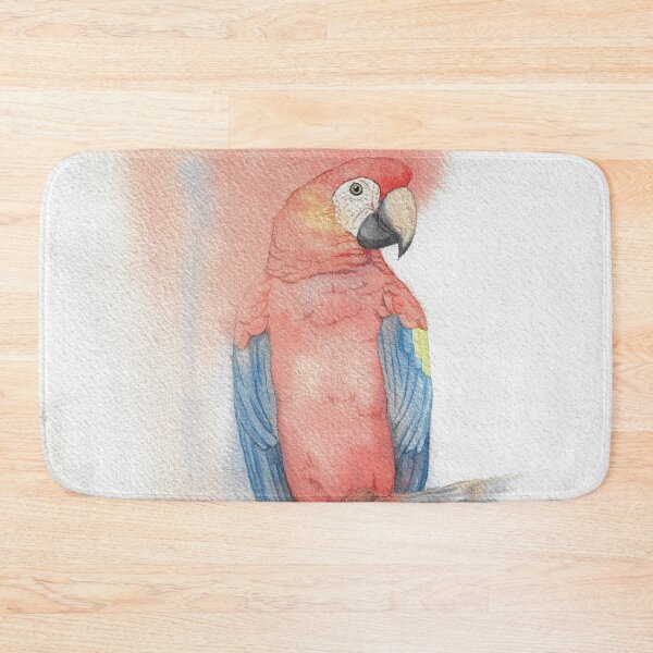 Item preview, macaw macao parrot ara bird watercolor portrait designed and sold by L'Atelier Oranjade.