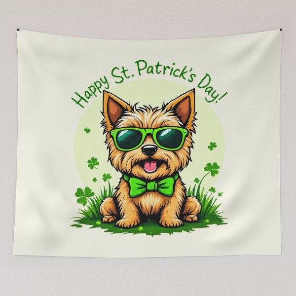 Item preview, St. Patrick’s Day Cairn Terrier 3 designed and sold by SteadyRolling.