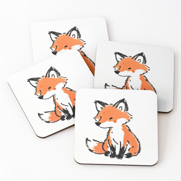 Item preview, Cute Fox Ink Sketch Art designed and sold by SunkenCost.