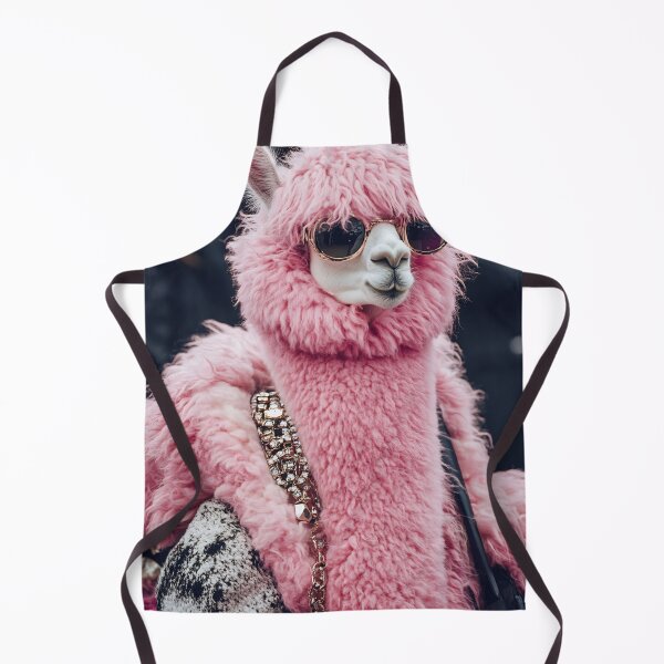 Item preview, A stylish pink llama in sunglasses adorned with a glamorous coat at a lively outdoor festival during daytime designed and sold by anytka.
