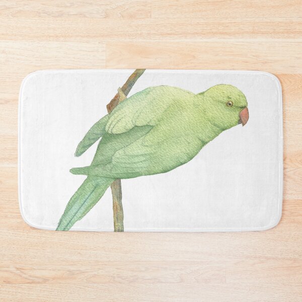 Item preview, rose-ringed parakeet watercolor parrot designed and sold by L'Atelier Oranjade.