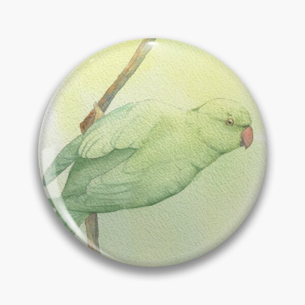 Item preview, Rose-ringed parakeet watercolor parrot v2 designed and sold by L'Atelier Oranjade.