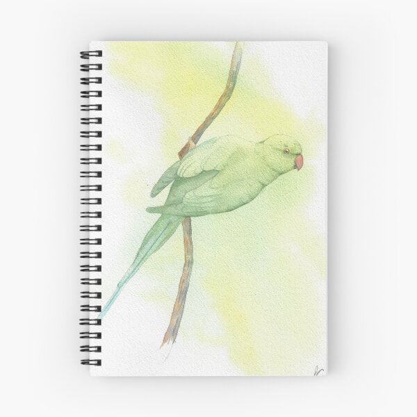 Item preview, Rose-ringed parakeet watercolor parrot v2 designed and sold by L'Atelier Oranjade.