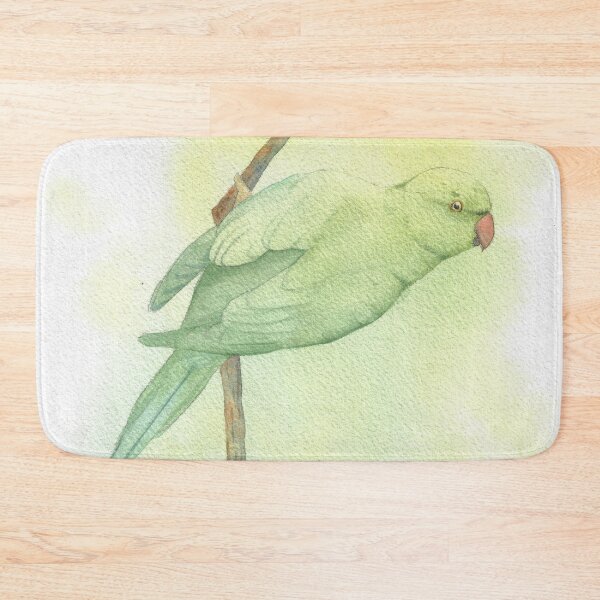 Item preview, Rose-ringed parakeet watercolor parrot v2 designed and sold by L'Atelier Oranjade.