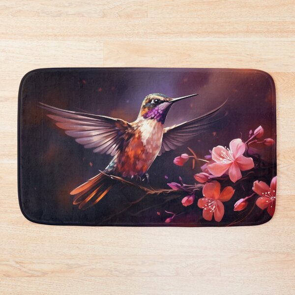 Item preview, Ethereal Hummingbird Amidst Blooms designed and sold by anytka.