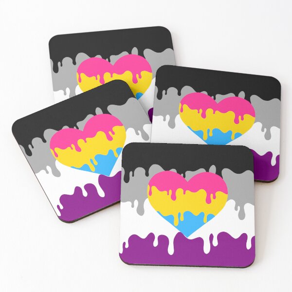Item preview, Asexual Panromantic Drippy Flag designed and sold by Chimerasite.