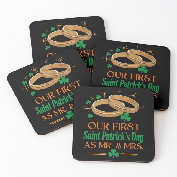 Item preview, Our First St. Patrick’s Day As Mr. & Mrs. Lucky In Love, Blessed For Life designed and sold by elynne9.
