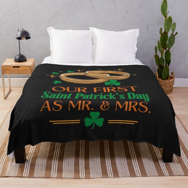 Item preview, Our First St. Patrick’s Day As Mr. & Mrs. Lucky In Love, Blessed For Life designed and sold by elynne9.