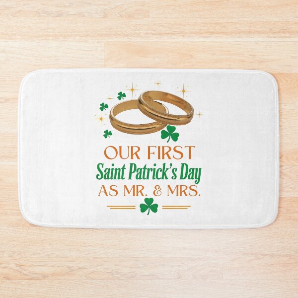 Item preview, Our First St. Patrick’s Day As Mr. & Mrs. Lucky In Love, Blessed For Life designed and sold by elynne9.