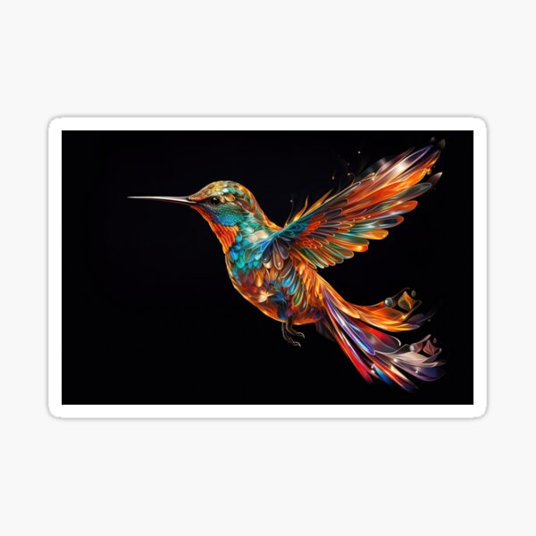 Item preview, Flaming Flight: A Hummingbird's Dance designed and sold by anytka.