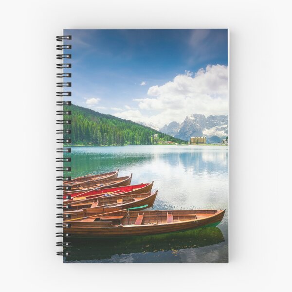 Item preview, Boats on the Lake Misurina and Dolomites mountains, Italy designed and sold by Stefano Orazzini.