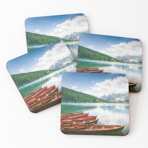 Item preview, Boats on the Lake Misurina and Dolomites mountains, Italy designed and sold by Stefano Orazzini.