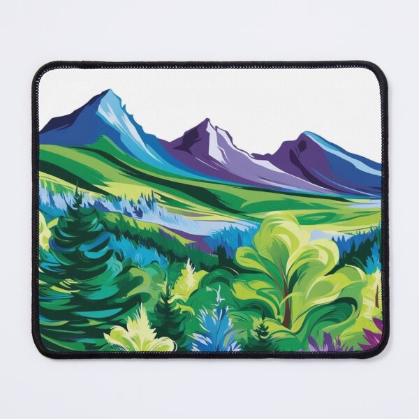 Item preview, Abstract Fantasy Mountain Paradise designed and sold by Forest Aura Vibes.