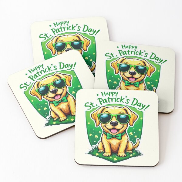 Item preview, St. Patrick's Day Golden Retriever Dog designed and sold by SteadyRolling.