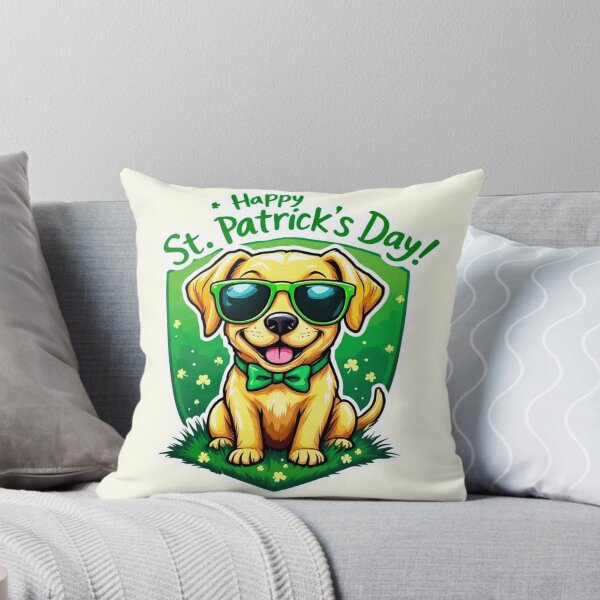Item preview, St. Patrick's Day Golden Retriever Dog designed and sold by SteadyRolling.