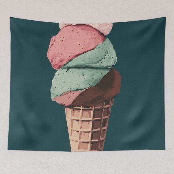 Item preview, Three-flavor ice cream cone designed and sold by anytka.