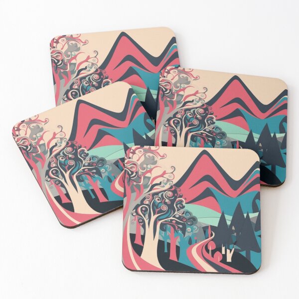 Item preview, Abstract Fantasy Mountain Paradise designed and sold by Forest Aura Vibes.