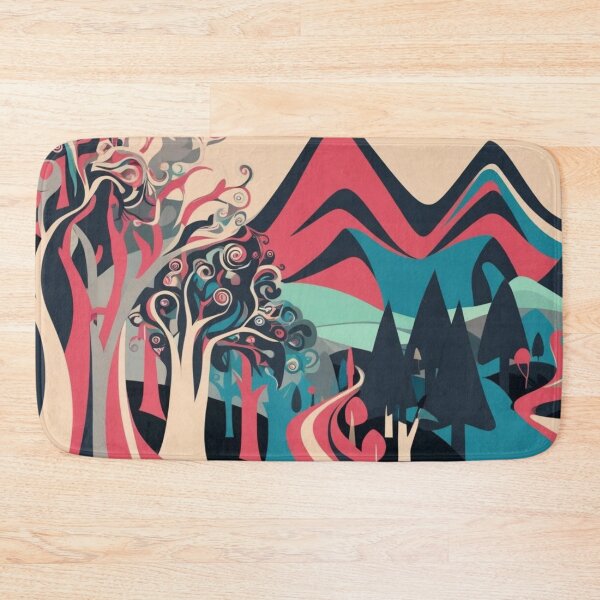 Item preview, Abstract Fantasy Mountain Paradise designed and sold by Forest Aura Vibes.