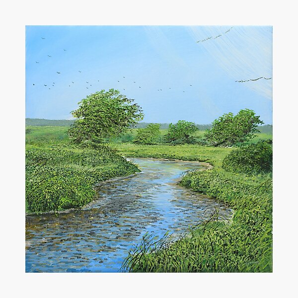 Item preview, Moving World - a Curtain over a Summer Landscape designed and sold by art paintings.