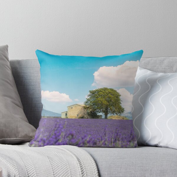 Item preview, Lavender field, a house, and a tree. Provence, France designed and sold by Stefano Orazzini.