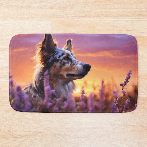 Item preview, Splendid Sunset and Lavender Fields with a Majestic Dog designed and sold by anytka.