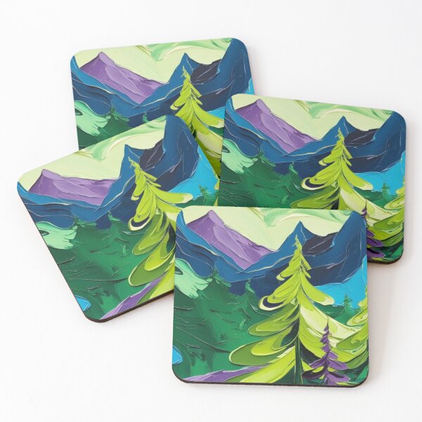 Item preview, Abstract Tree and Purple Mountains designed and sold by Forest Aura Vibes.